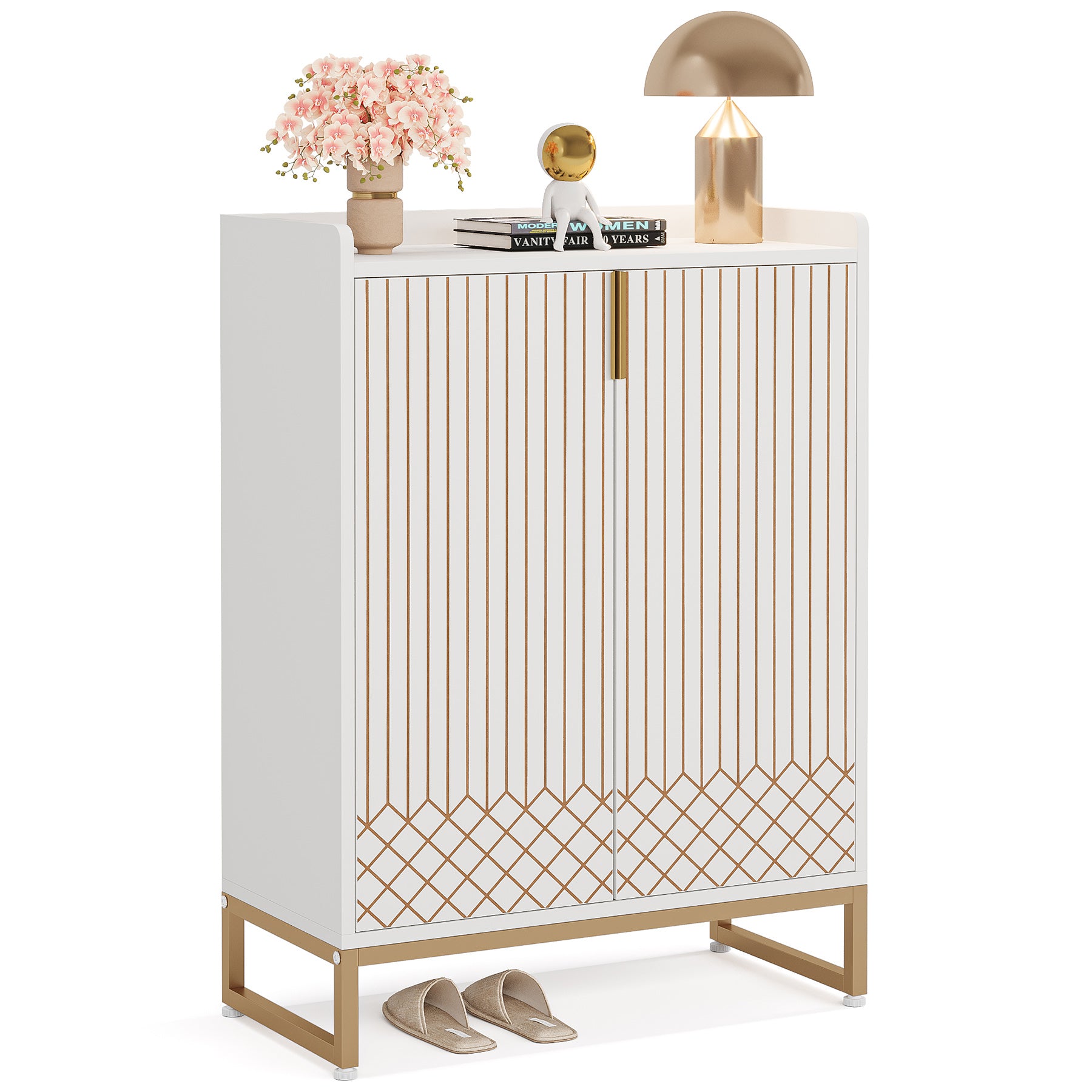 5-Tier Shoe Cabinet with Doors